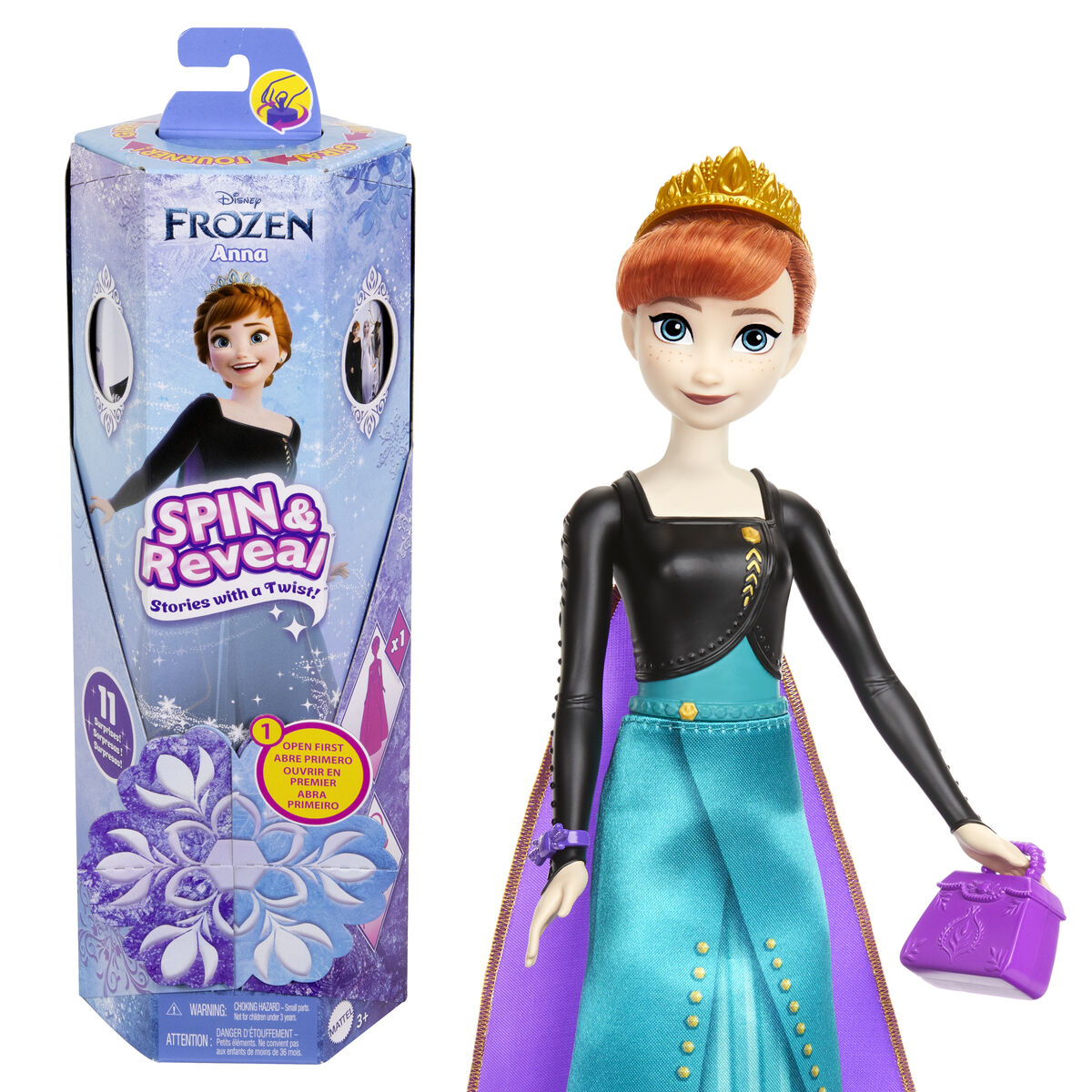 Docka Frozen Anna Spin And Reveal - 5
