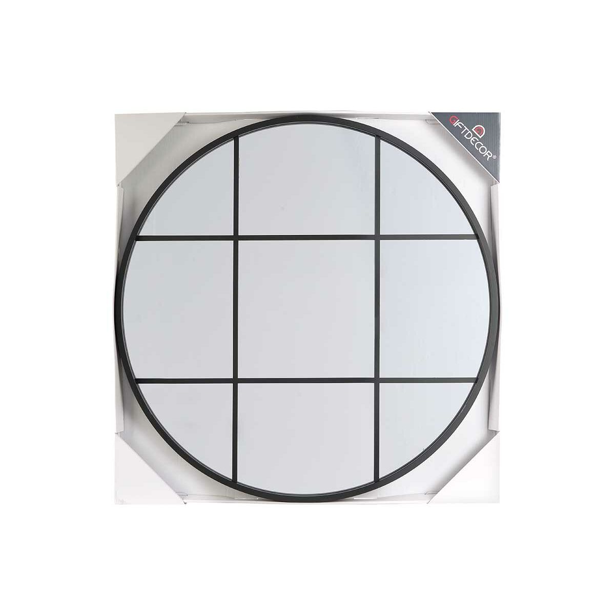 Väggspegel Fönster Svart polystyren 80 x 80 x 3 cm (3 antal) - 2