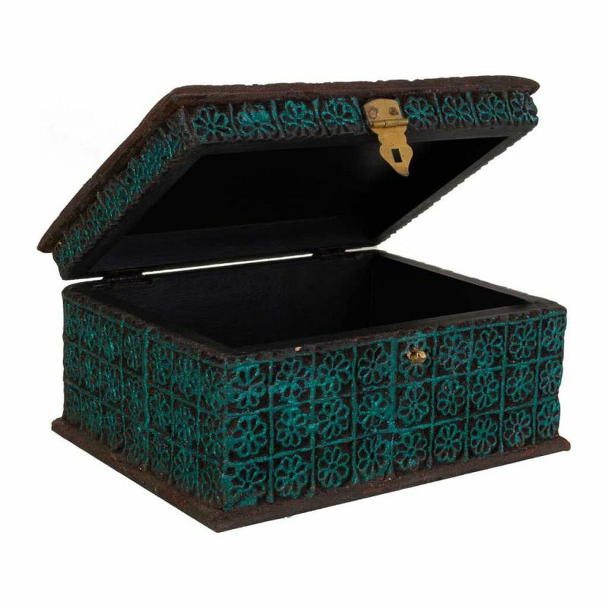 Smyckeskrin Alexandra House Living Turkos Måla Mangoträ Syntetisk resin Trä MDF 19 x 11 x 25 cm - 4
