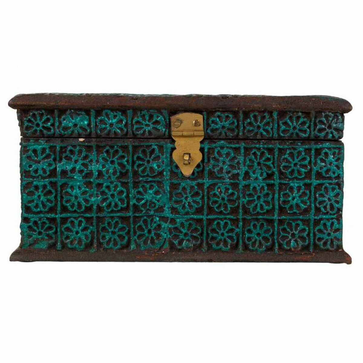 Smyckeskrin Alexandra House Living Turkos Måla Mangoträ Syntetisk resin Trä MDF 19 x 11 x 25 cm - 3
