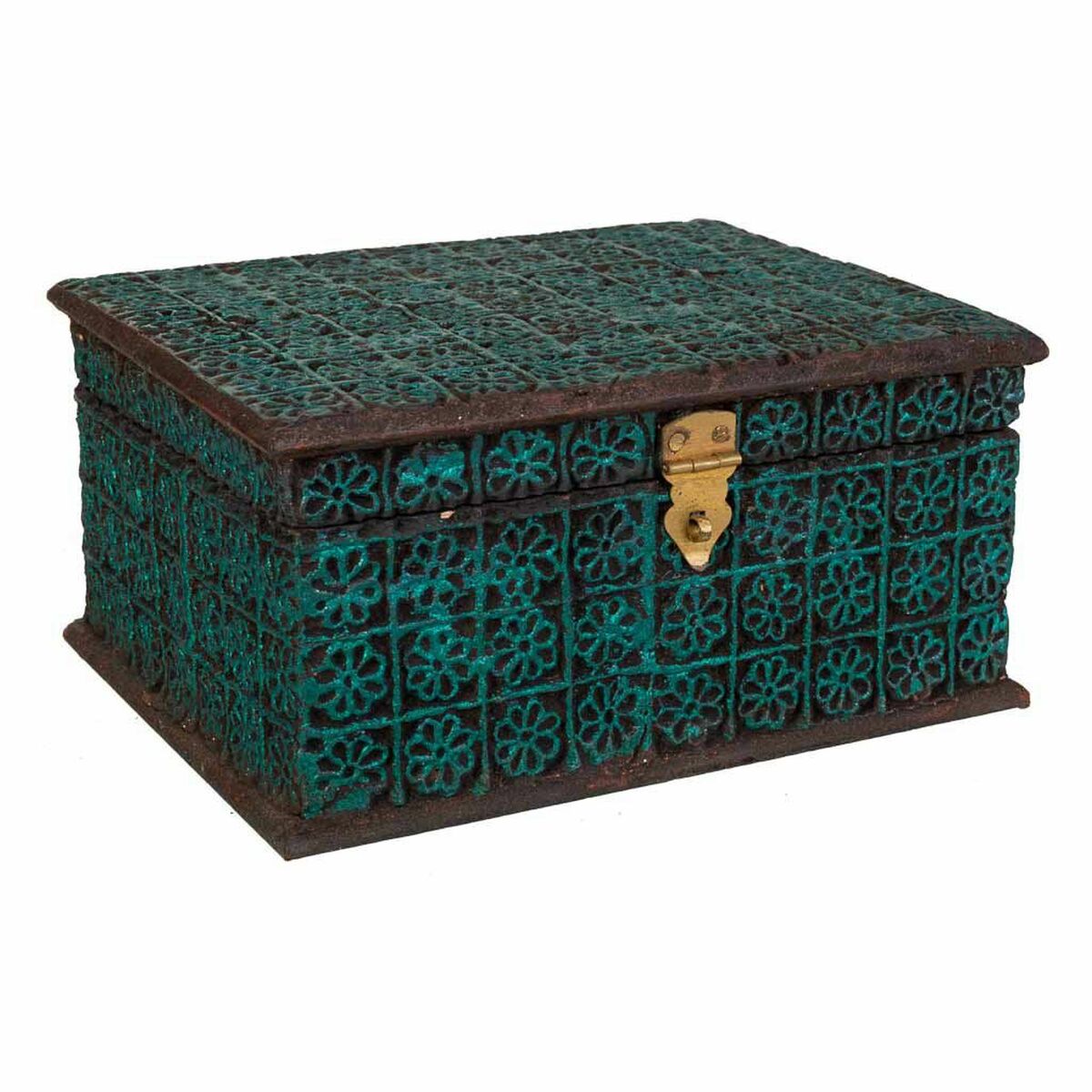 Smyckeskrin Alexandra House Living Turkos Måla Mangoträ Syntetisk resin Trä MDF 19 x 11 x 25 cm