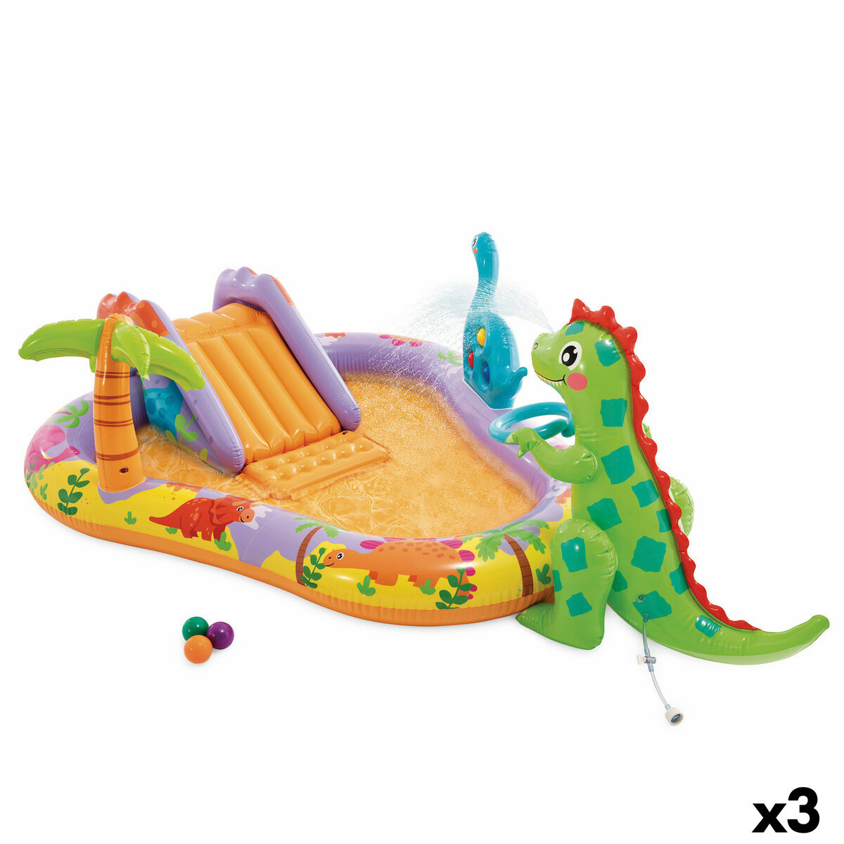 Uppblåsbar plaskpool för barn Intex 201 x 69 x 157 cm (3 antal)