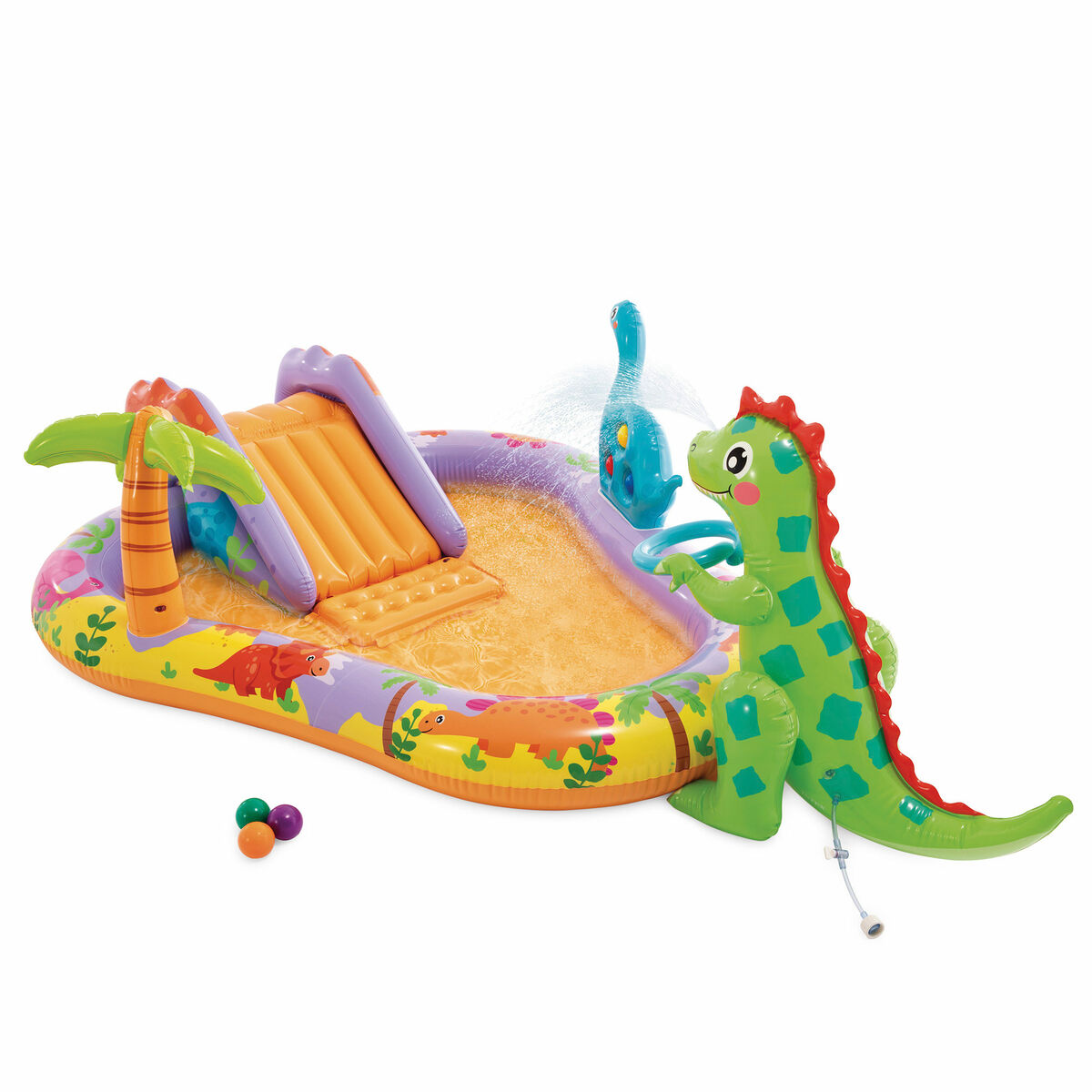 Uppblåsbar plaskpool för barn Intex 201 x 69 x 157 cm (3 antal) - 2