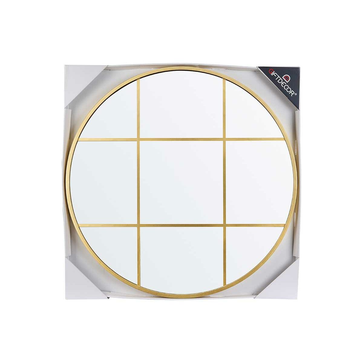 Väggspegel Fönster Gyllene polystyren 80 x 80 x 3 cm (3 antal) - 2