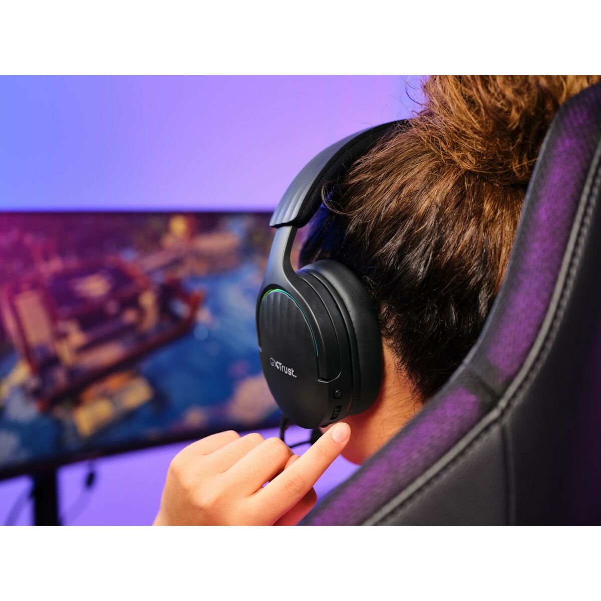 Spelhörlurar med mikrofon Trust GXT 491 Fayzo Svart - 3