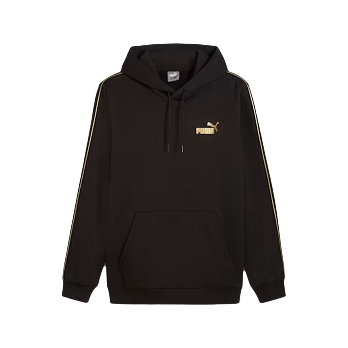 Tröja med huva Herr Puma Ess Tape Minimal Gold Fl Svart