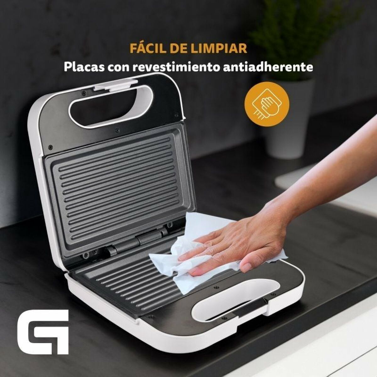 Smörgåsmaskin Grunkel SAN-GRILL NG Grå 750 W - 4