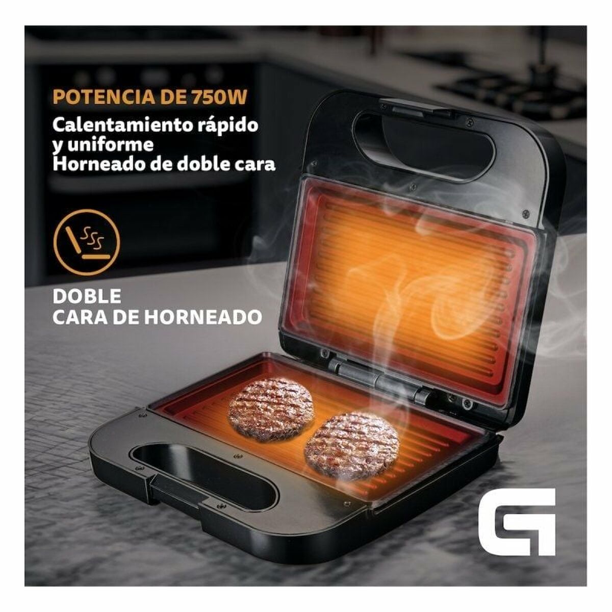 Smörgåsmaskin Grunkel SAN-GRILL NG Grå 750 W - 3