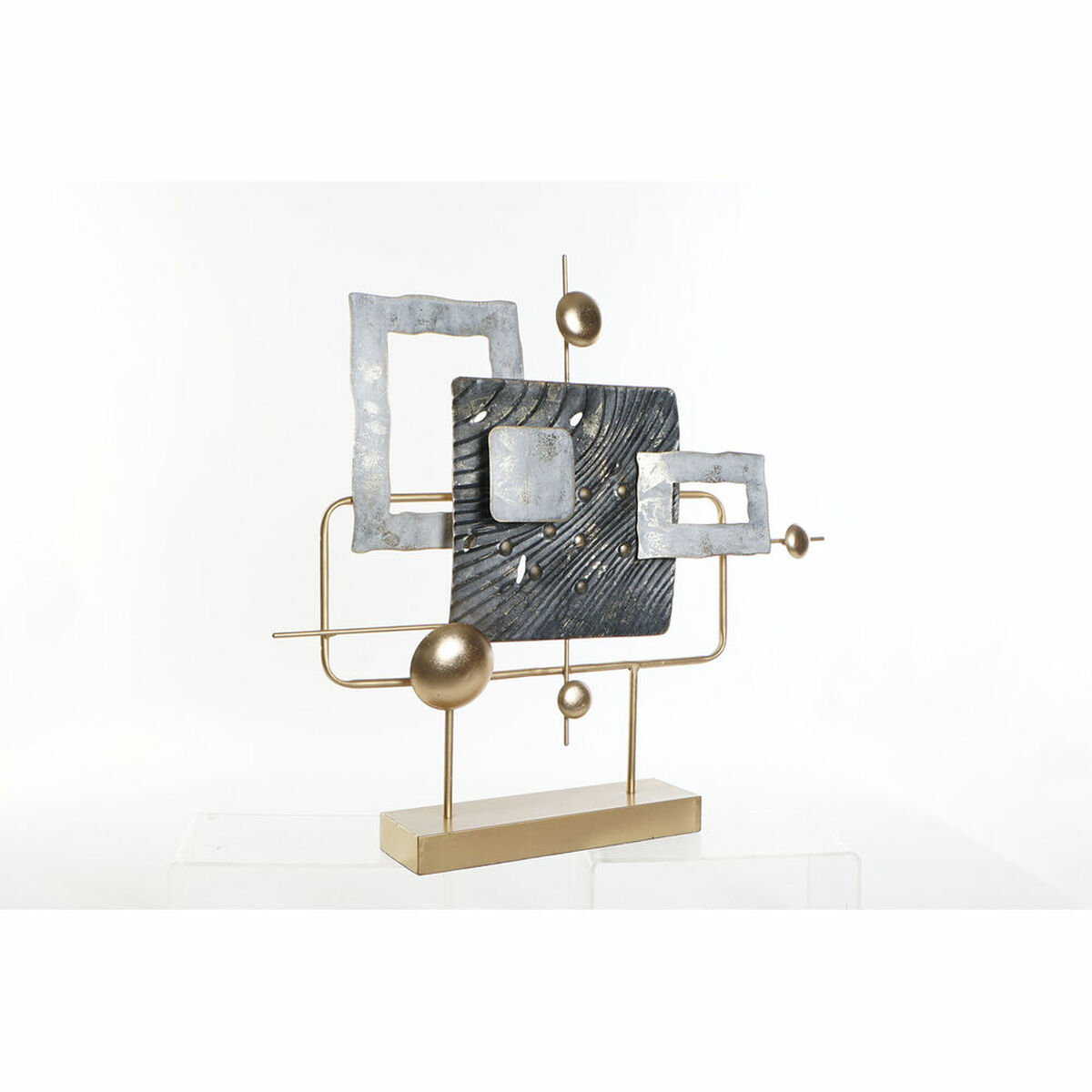 Prydnadsfigur DKD Home Decor 59 x 8,5 x 55 cm Abstrakt Blå Gyllene - 3