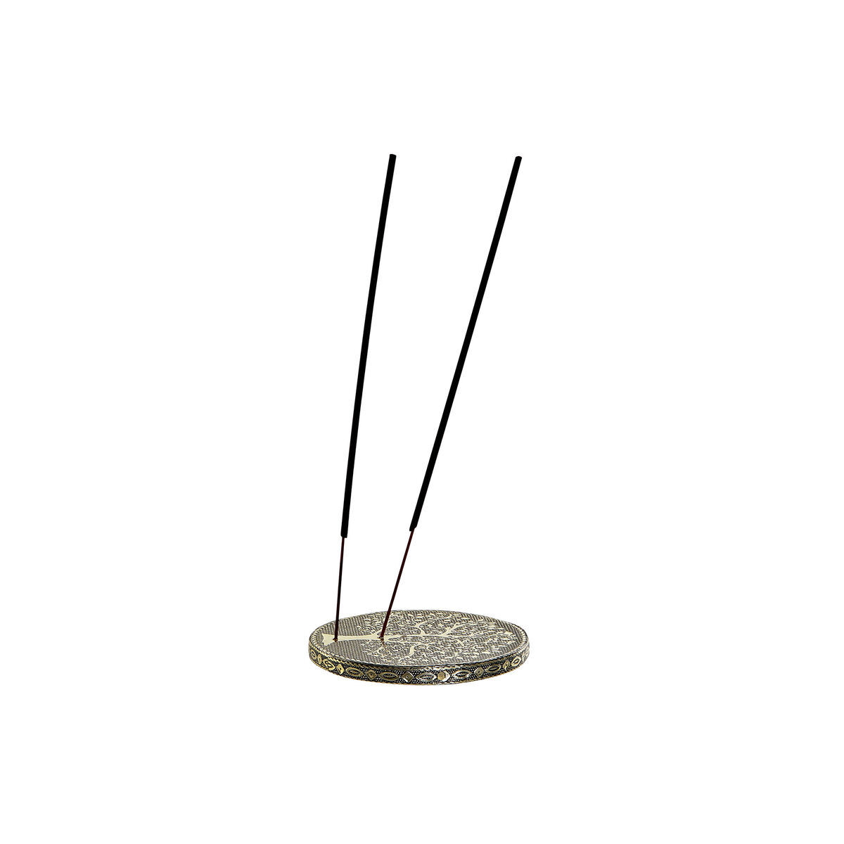 Eterisk oljebrännare DKD Home Decor Trä Aluminium Buddha Arab Ø 10 cm - 2