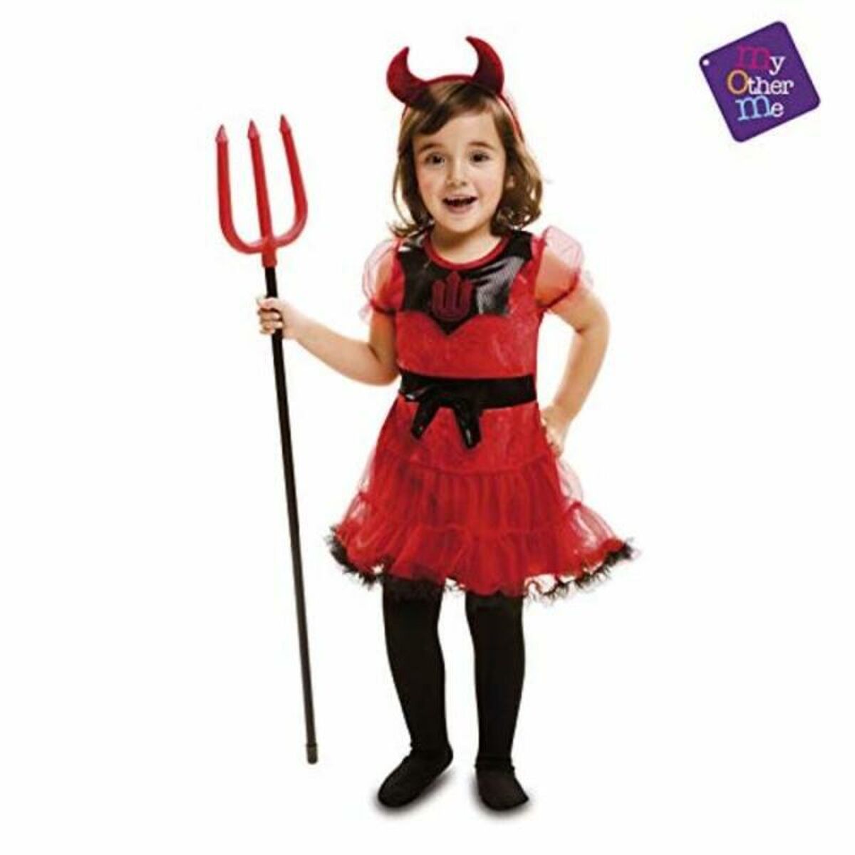 Maskeraddräkt för barn My Other Me Djävulskvinna 3-4 år (2 Delar)