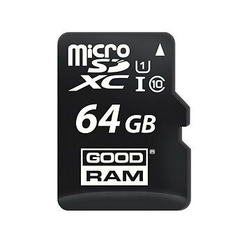 Micro-SD Minneskort med Adapter GoodRam M1AA-0640R12 64 GB UHS-I Klass 10 100 Mb/s