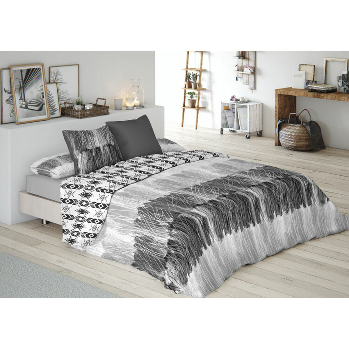 Påslakan Pierre Cardin TOPACIO Svart 144 Trådar 150 x 230 cm - 2