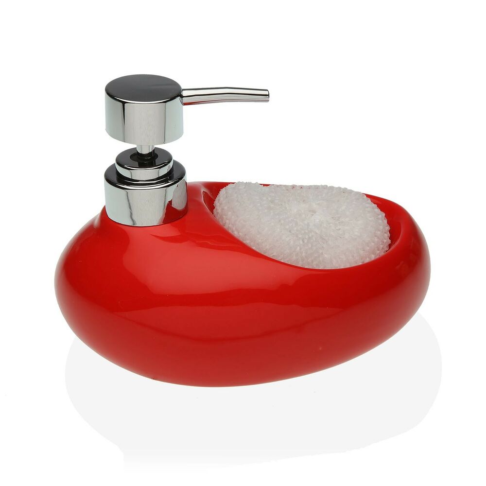 Tvåldispenser Versa Röd Skurboll Keramik (16,5 x 16 x 10,5 cm)