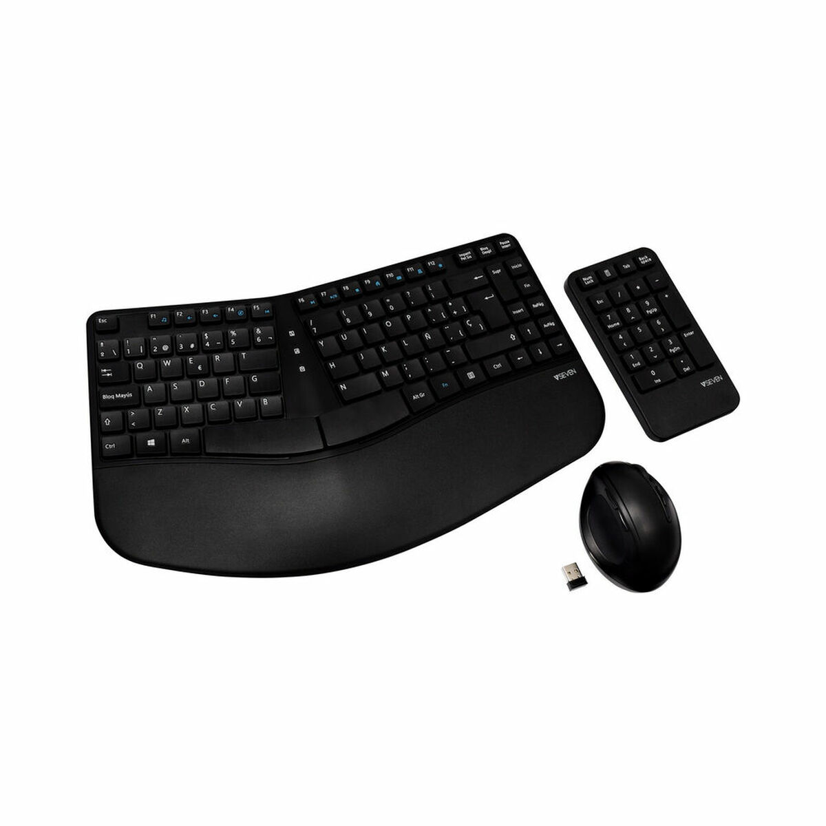 Trådlöst Tangentbord och Mus V7 CKW400ES Svart spanska Qwerty Spanska - 6
