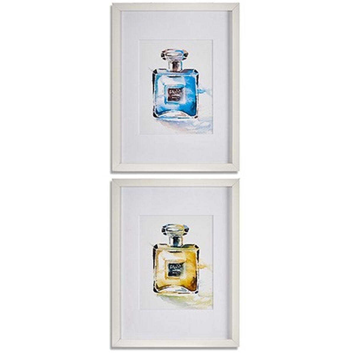 Tavla Gift Decor Gul Blå Vit Röd Glas spånskiva Parfym 33 x 3 x 43 cm (6 antal) - 5