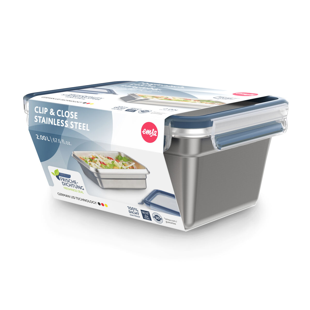 Lunchlåda Tefal N11506 Silvrig Rostfritt stål Rektangulär 2 L - 3