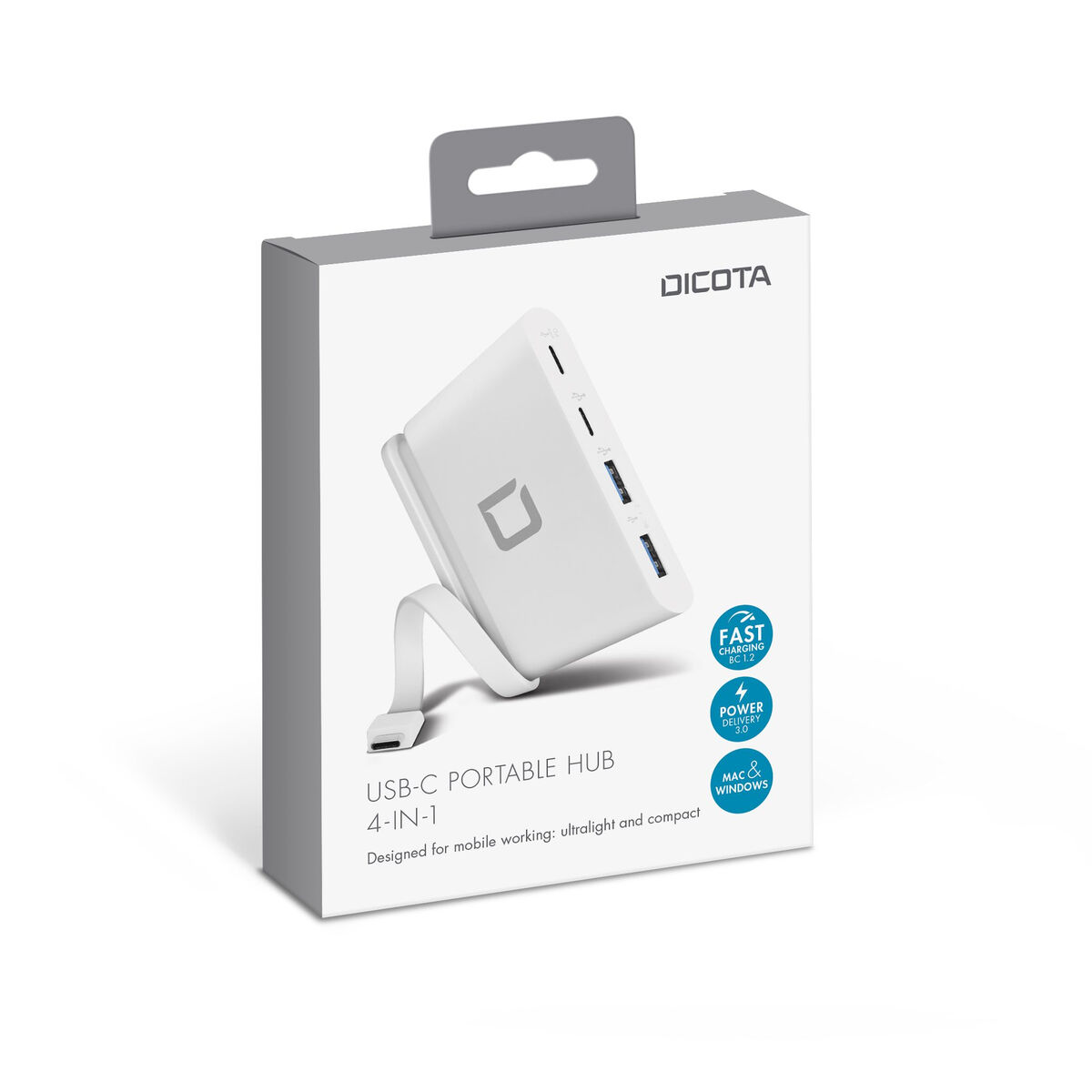 USB-HUB Dicota D31731 100 W Vit - 4