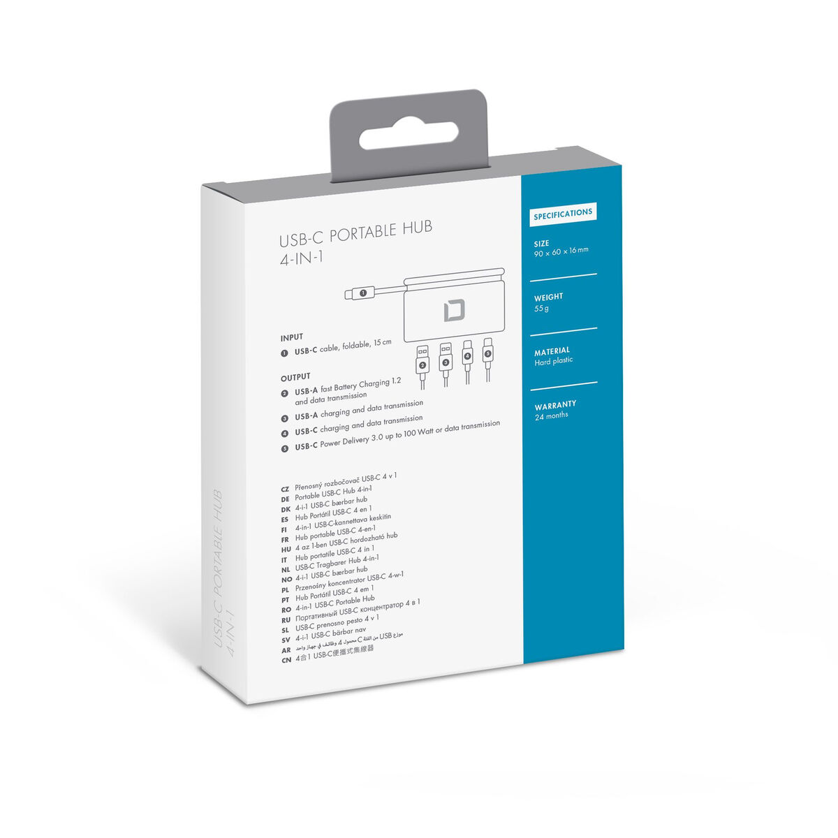 USB-HUB Dicota D31731 100 W Vit - 3