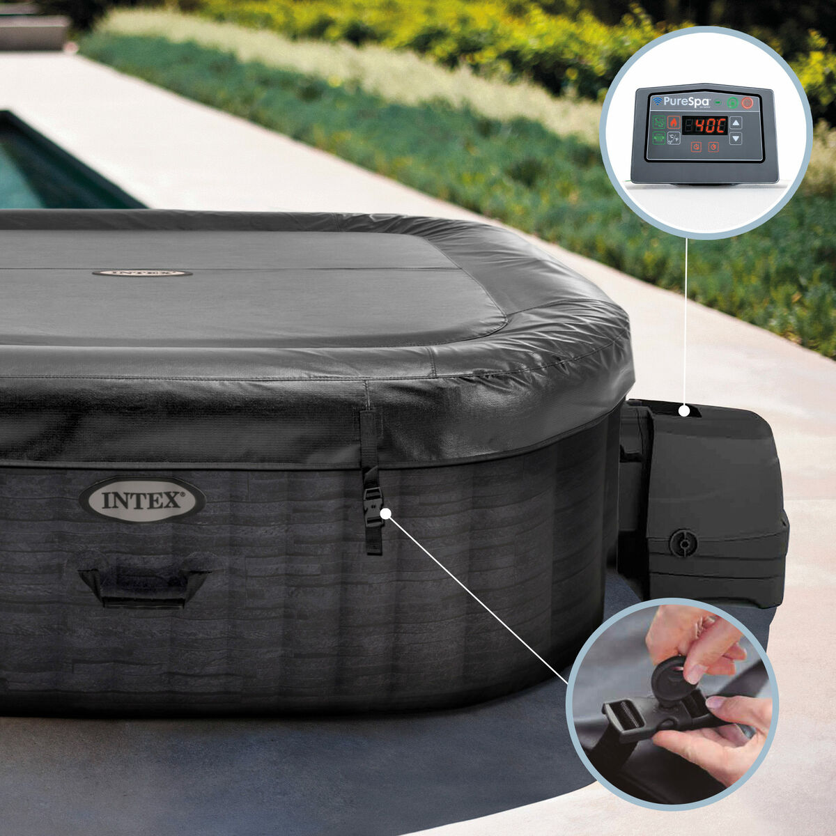 Uppblåsbart spa Intex 4 personer 795 L - 3