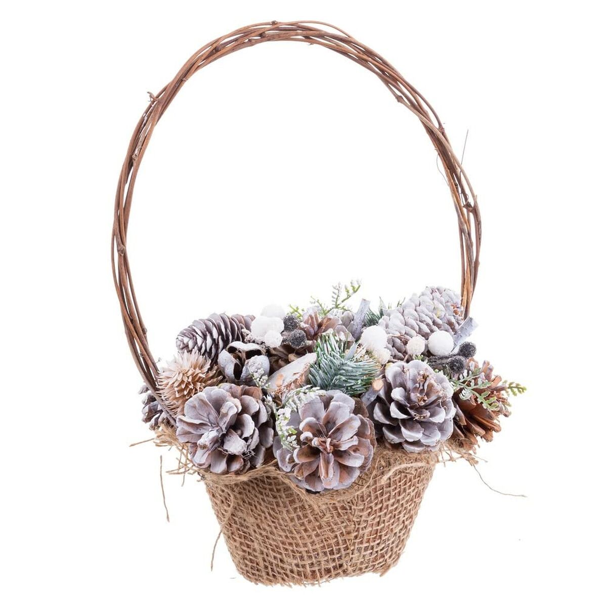 Julgranskula Multicolour Rattan Plast Foam Ananas Korg 21 x 21 x 30 cm - 6