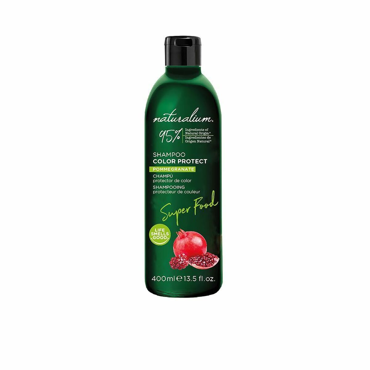 Färgförstärkande schampo Naturalium Super Food 400 ml Granatäpple