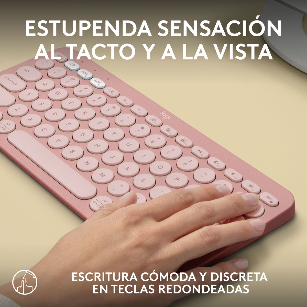 Trådlöst Tangentbord Logitech K380s Rosa Qwerty Spanska - 2