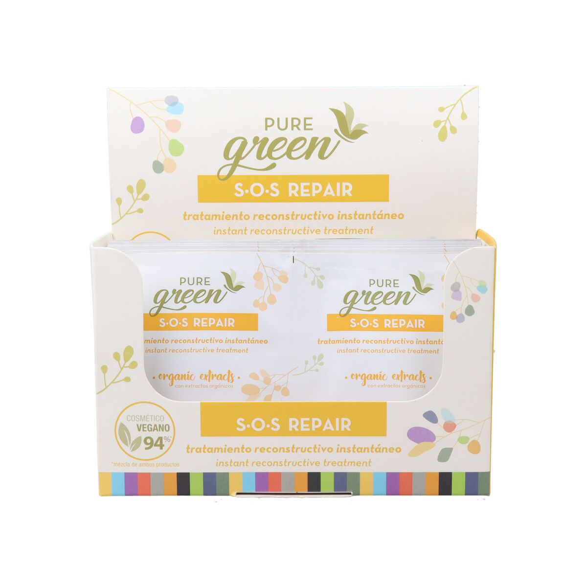Återuppbyggande intensiv behandling Pure Green S.O.S Repair 12 x 10 ml - 2