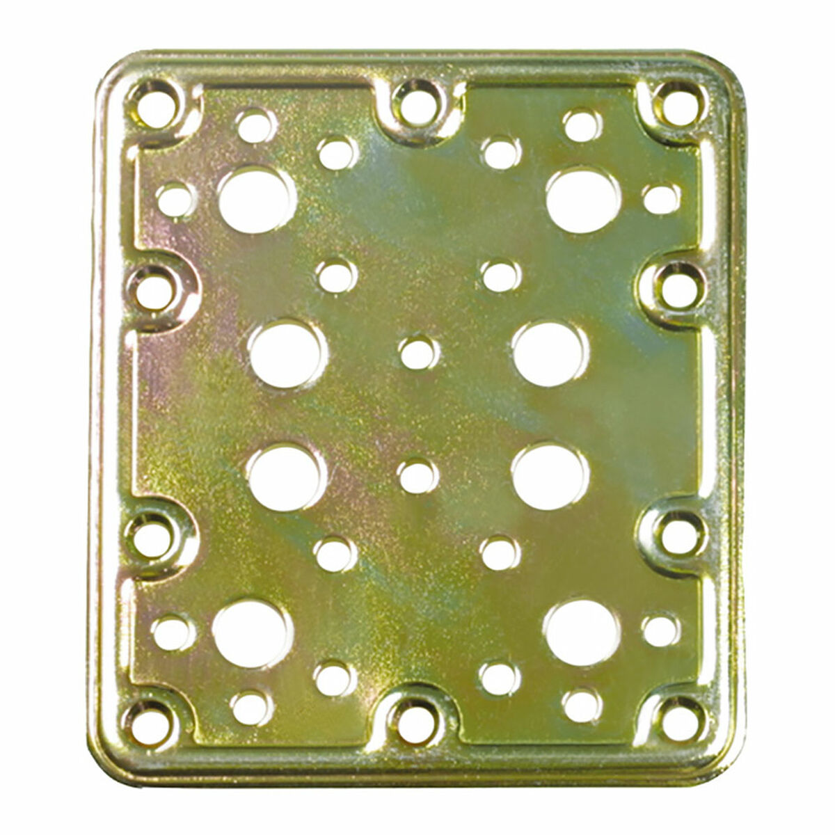 Monteringsplatta AMIG 504-12126 Bikromaterad Gyllene Stål (200 x 100 mm) - 2