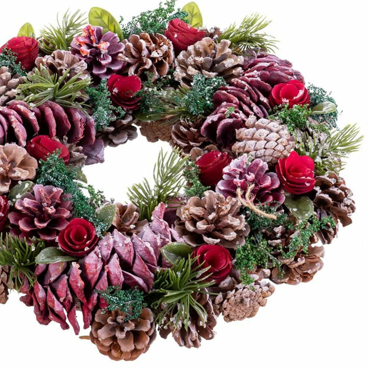 Julkrans Röd Multicolour Plast Foam Ananas 35 x 35 x 9 cm - 7