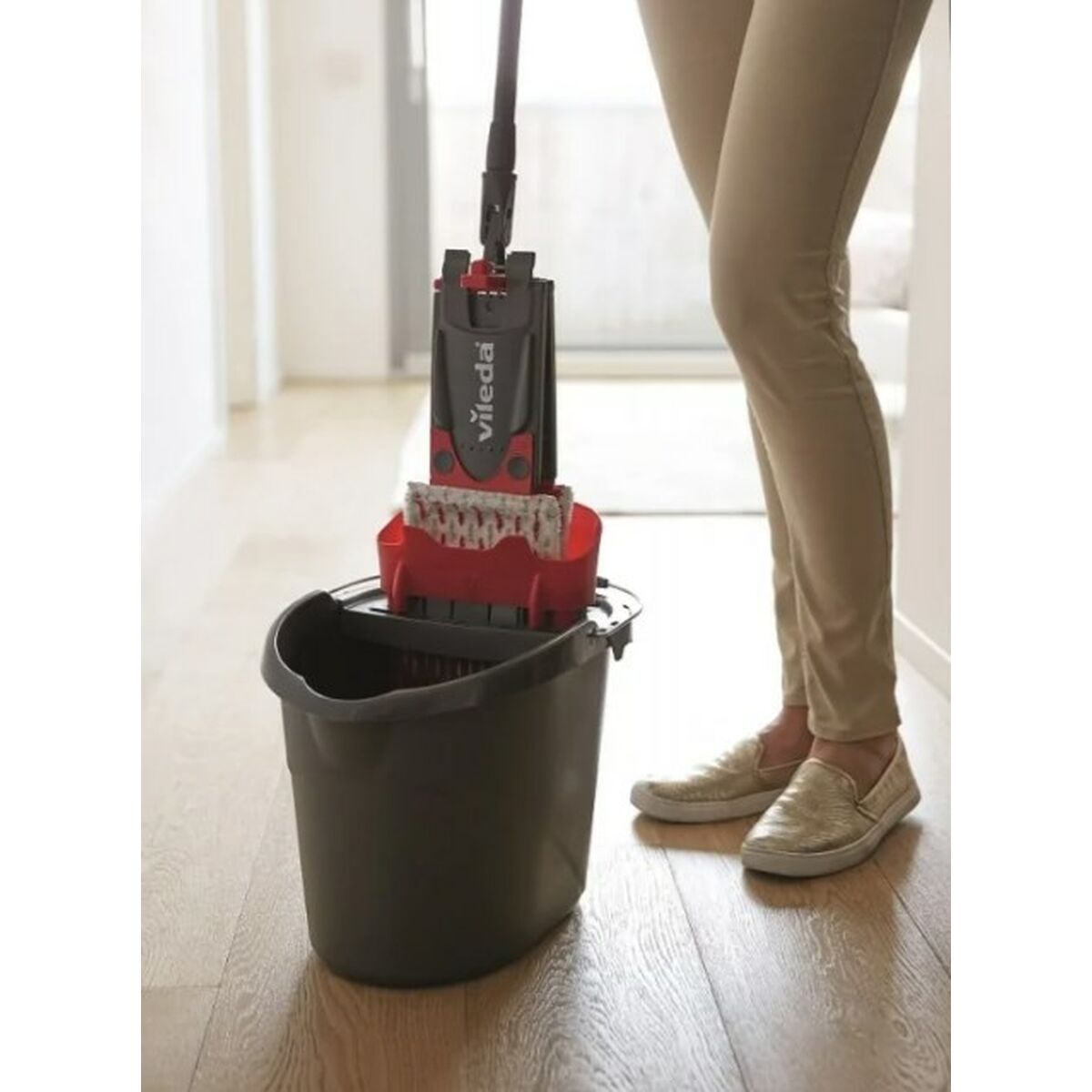 Hink Vileda Ultramax Svart Röd Plast 10 L 38 x 38 x 38 cm - 5