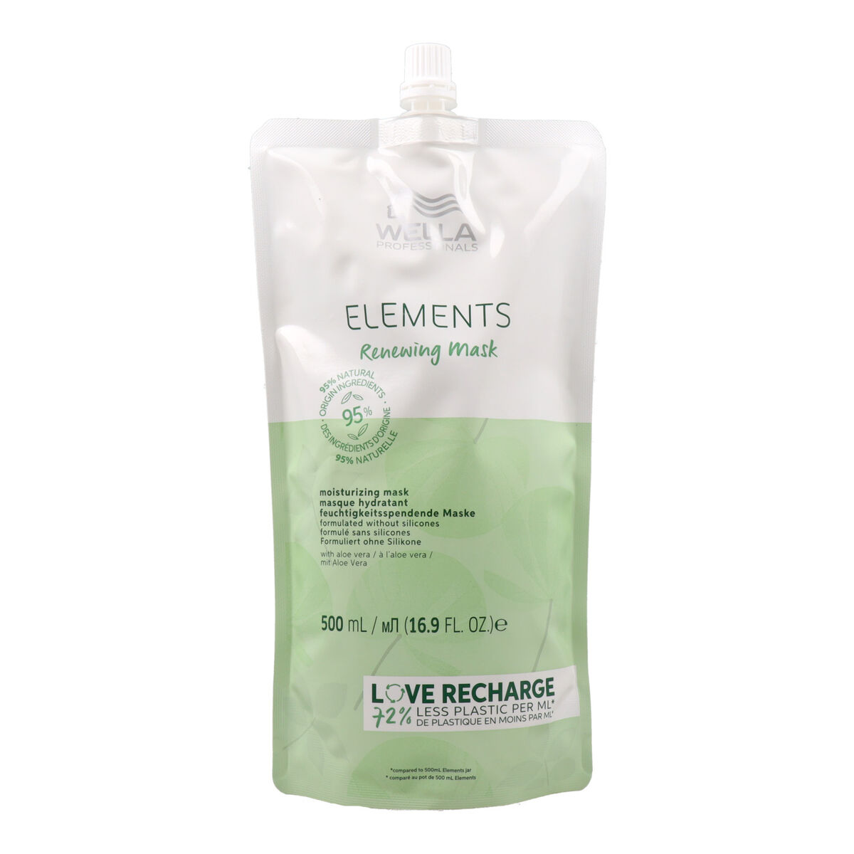 Hårinpackning Wella Elements 500 ml Fuktgivande Påfyllning