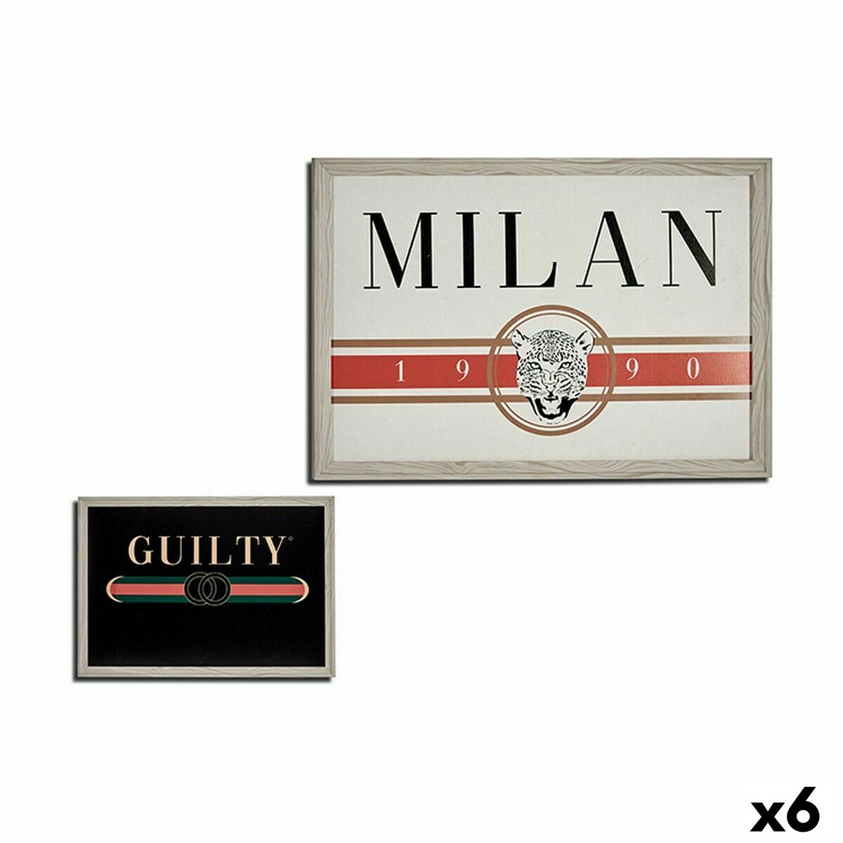 Tavla Gift Decor GUILTY MILAN Kräm spånskiva 46 x 2 x 66 cm (6 antal) - 3