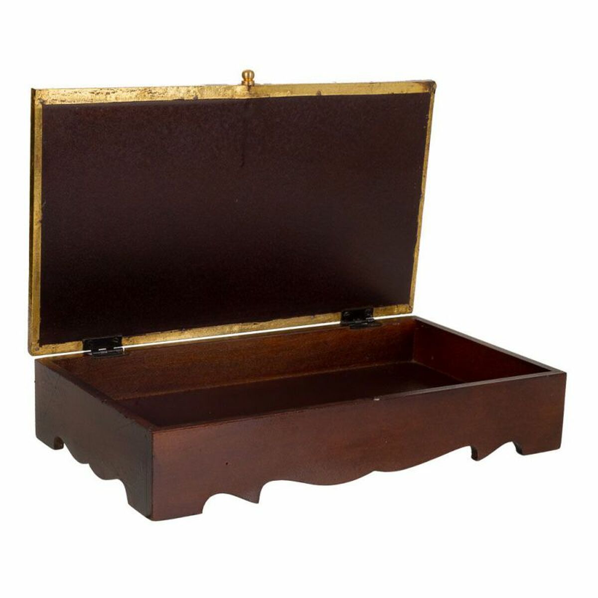 Smyckeskrin Alexandra House Living Mörkbrun Mässing Mangoträ Trä MDF 20 x 7 x 33 cm - 3