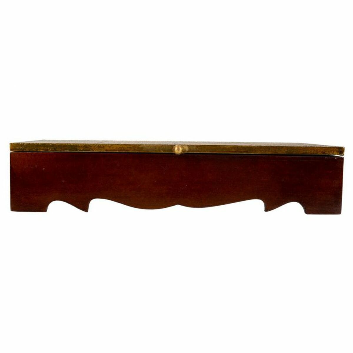 Smyckeskrin Alexandra House Living Mörkbrun Mässing Mangoträ Trä MDF 20 x 7 x 33 cm - 2