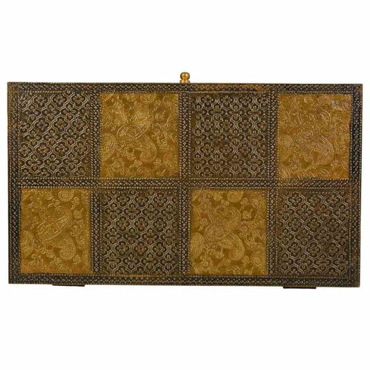 Smyckeskrin Alexandra House Living Mörkbrun Mässing Mangoträ Trä MDF 20 x 7 x 33 cm - 5