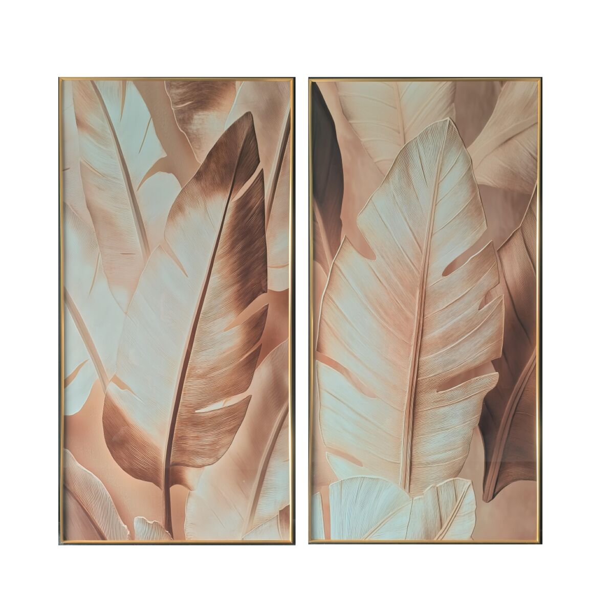 Tavla Home ESPRIT Aluminium Trä MDF 80 x 3,5 x 160 cm