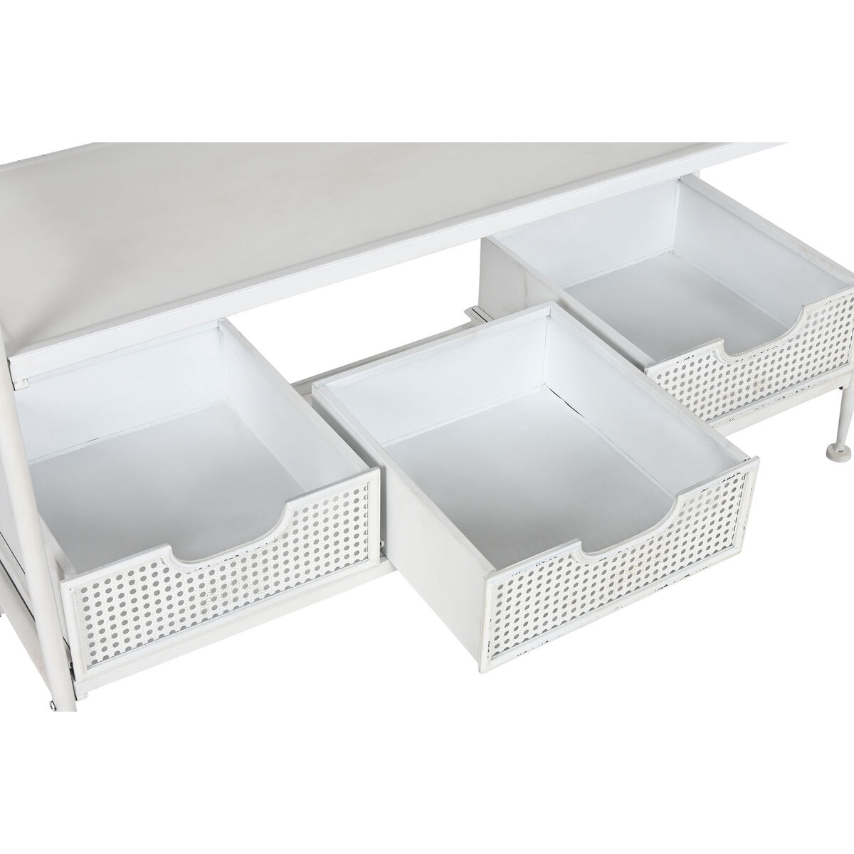 Klädhängare med hylla Home ESPRIT Vit Metall Loft 110 x 36 x 186 cm - 3