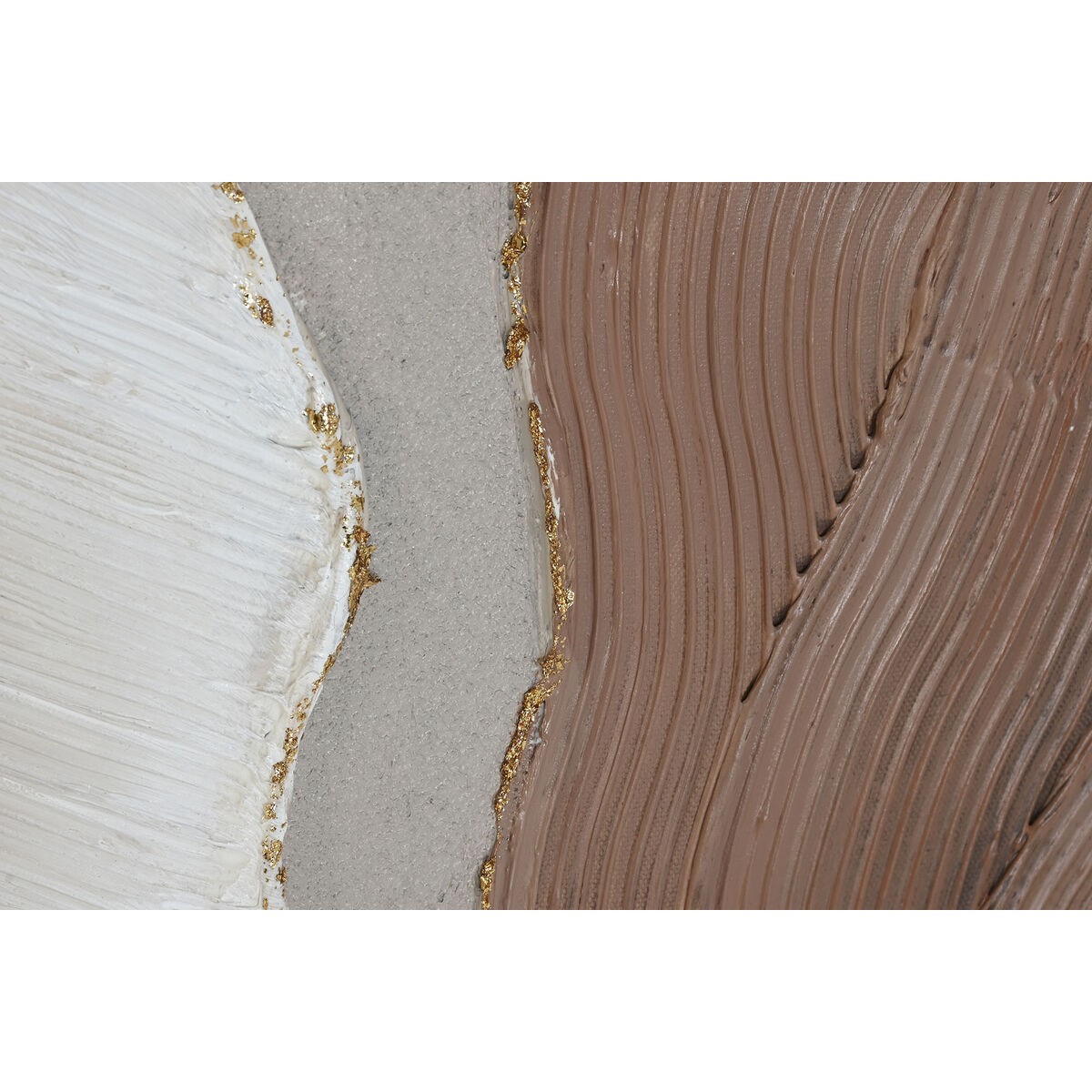 Kanvas Home ESPRIT Vit Brun Abstrakt Skandinavisk 50 x 3 x 100 cm (2 antal) - 3