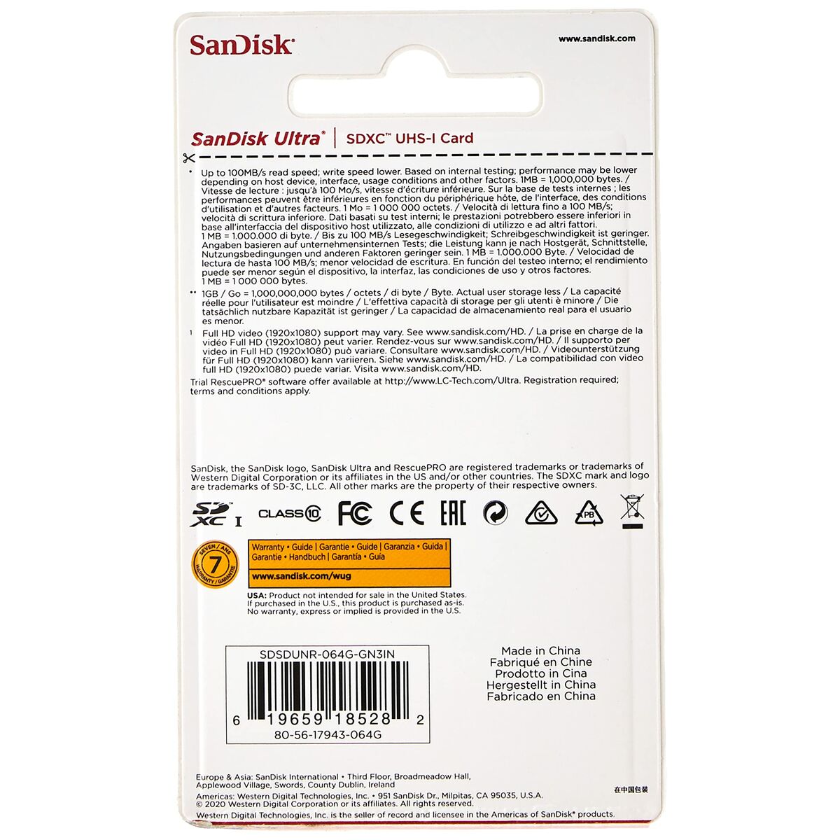 SDXC Minneskort SanDisk Ultra 64 GB - 2
