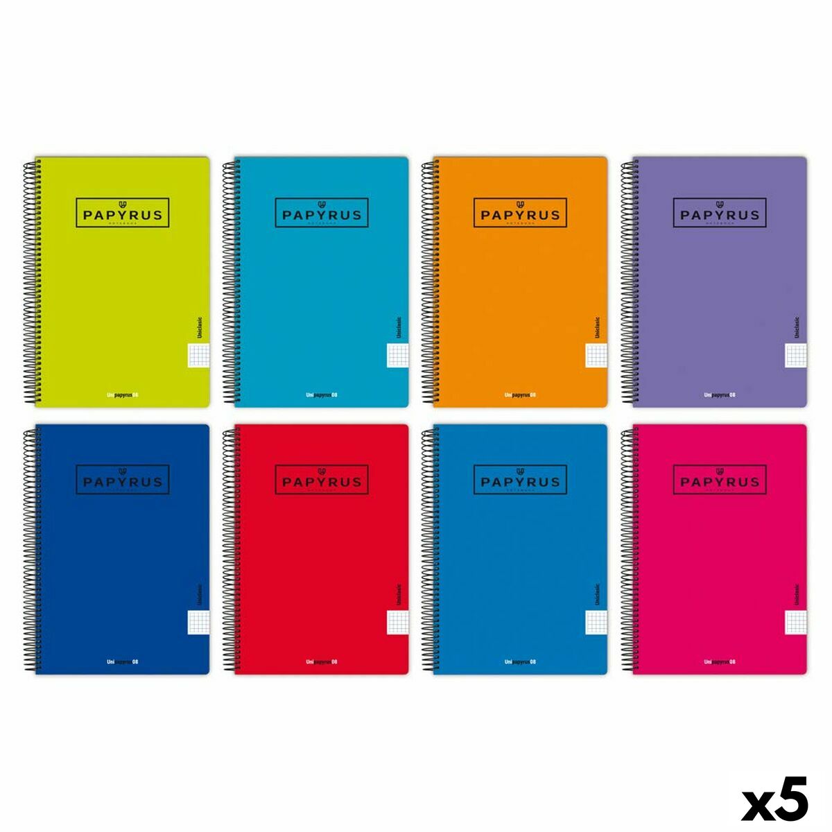 Anteckningsbok Papyrus 08-UNICLASIC Quarto 80 Blad (5 antal)