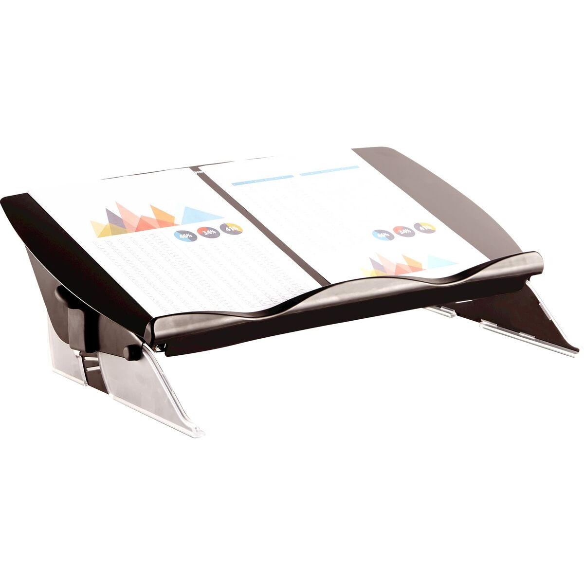 Hållare Fellowes Easy Glide Stöd Multifunktion Svart Grå 22,6 x 57,5 x 38 cm - 6