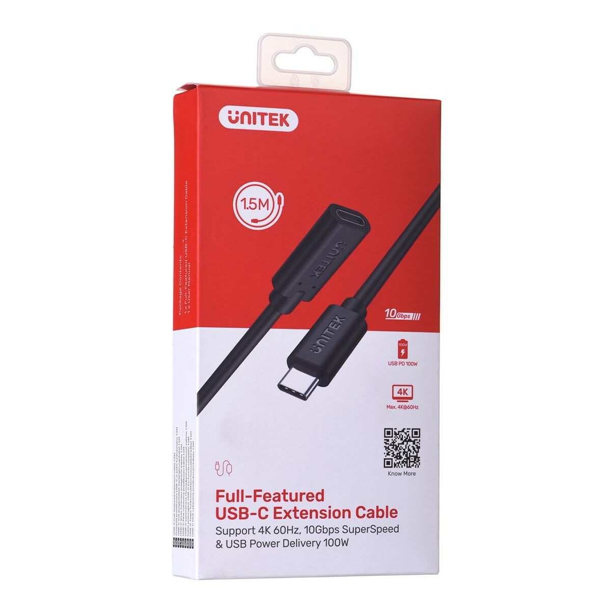 Kabel USB C Unitek C14086BK-1.5M 1,5 m Svart - 2