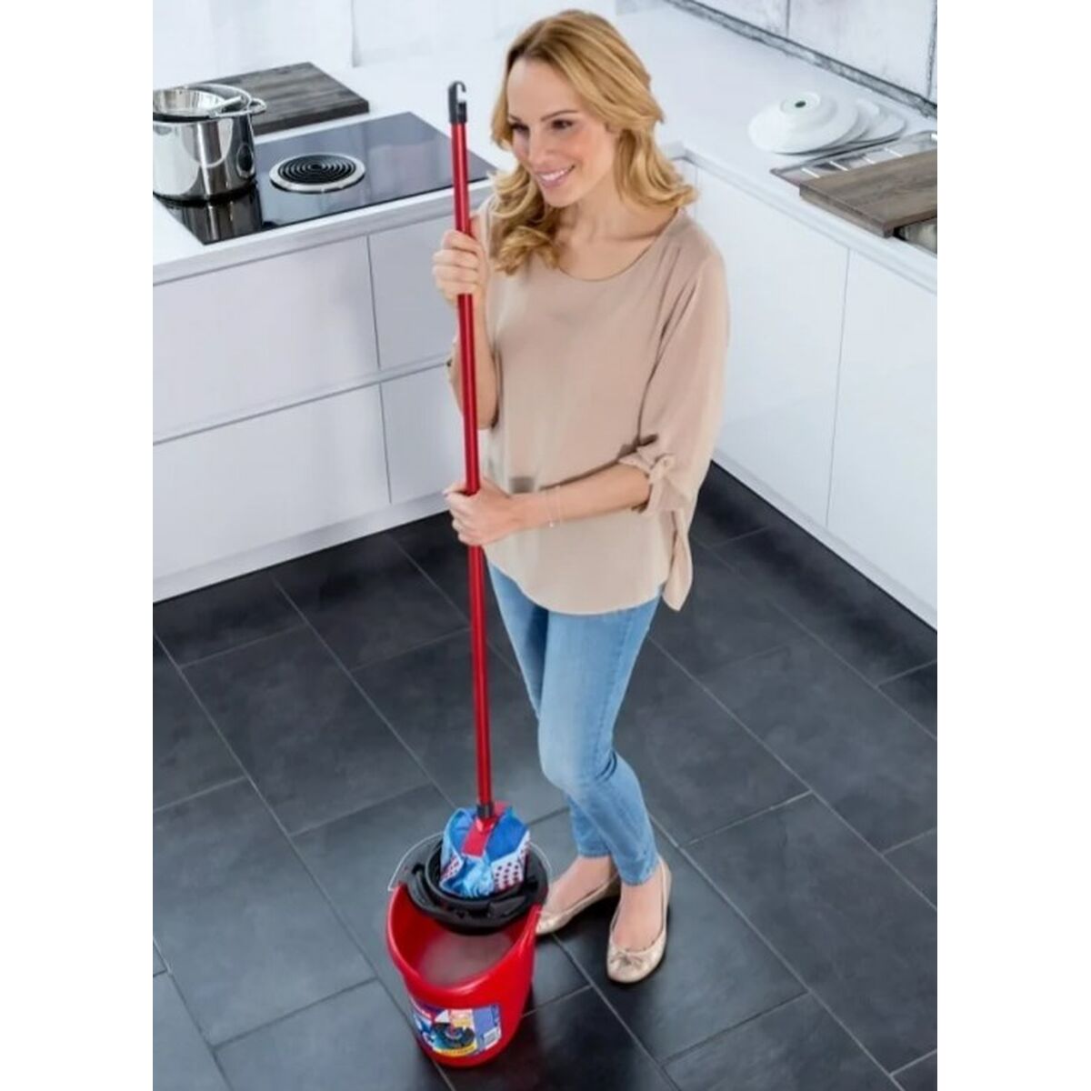 Reservdel Vileda 3Action Velour XL Mopp Polyamid Polyester Cellulóz (1 antal) - 7