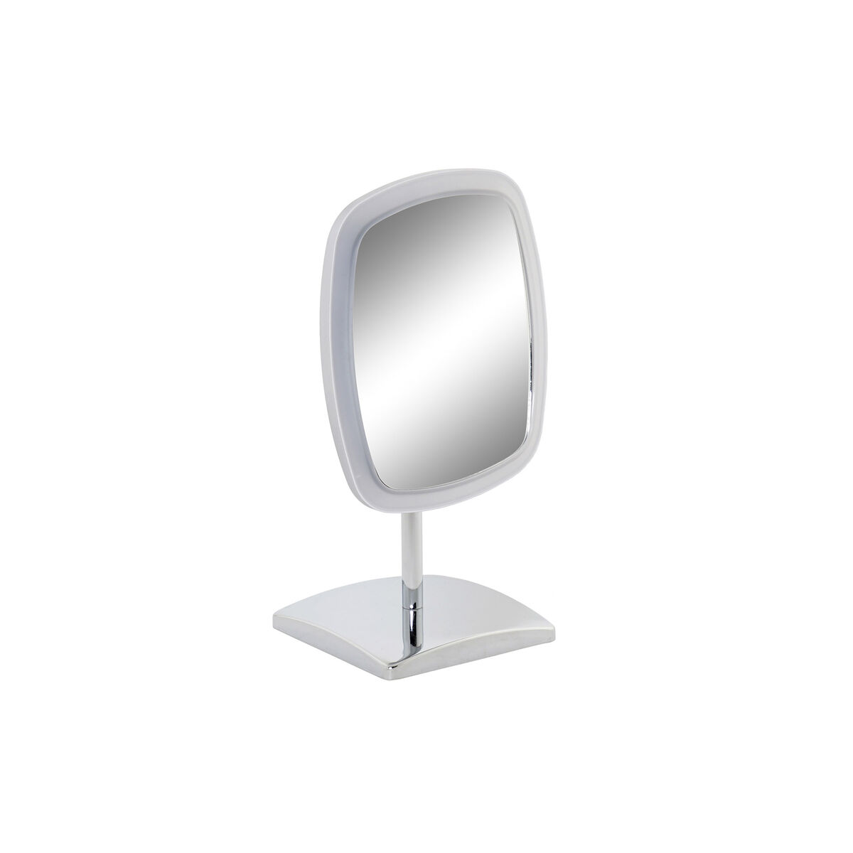 Förstorande Spegel med LED DKD Home Decor 17 x 13 x 30,5 cm Silvrig Metall