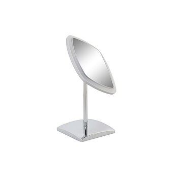 Förstorande Spegel med LED DKD Home Decor 17 x 13 x 30,5 cm Silvrig Metall