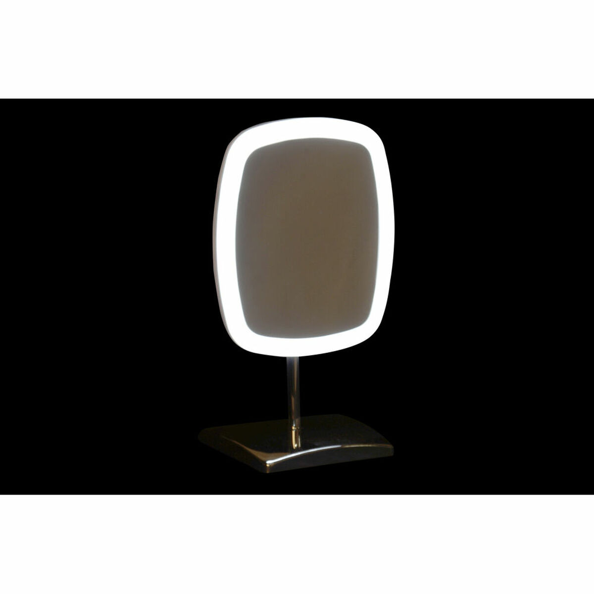 Förstorande Spegel med LED DKD Home Decor 17 x 13 x 30,5 cm Silvrig Metall - 9