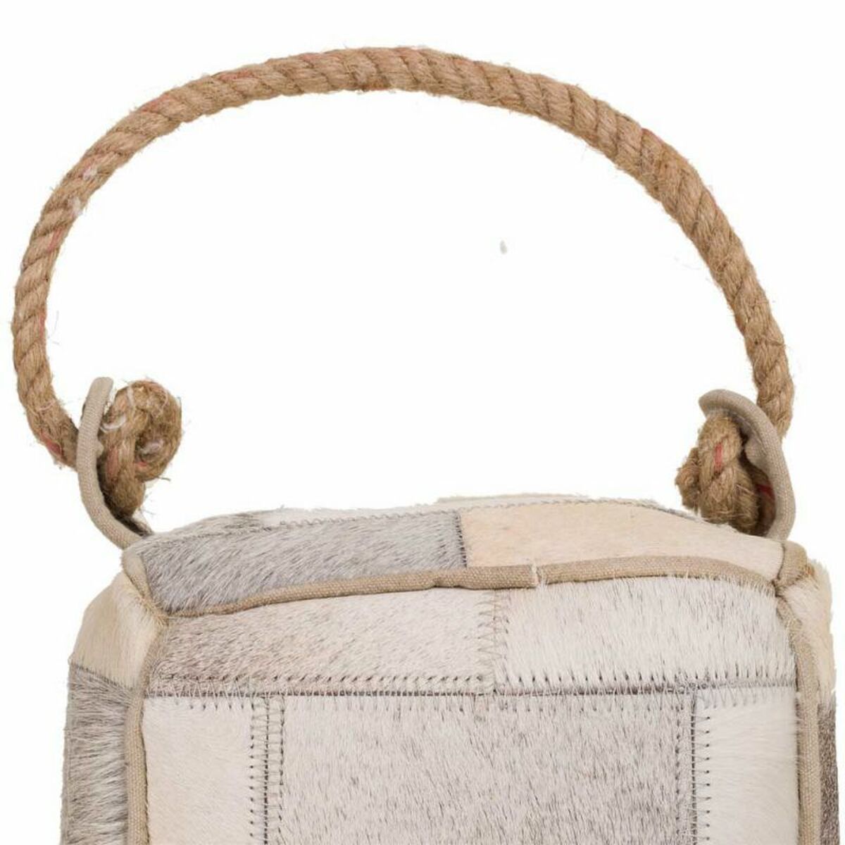 Dörrstopp Alexandra House Living Läder 20 x 20 x 20 cm Vit - 5