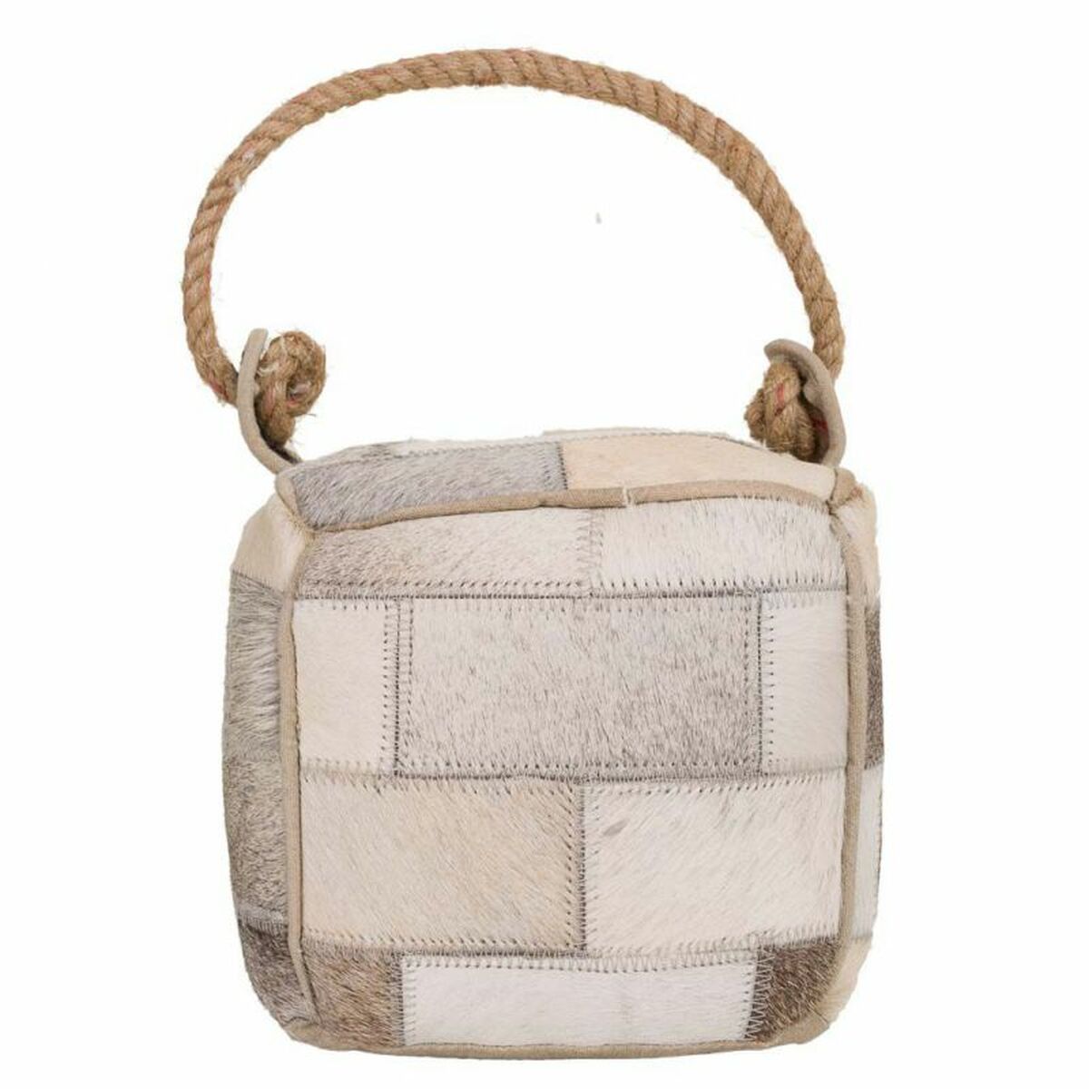 Dörrstopp Alexandra House Living Läder 20 x 20 x 20 cm Vit - 3