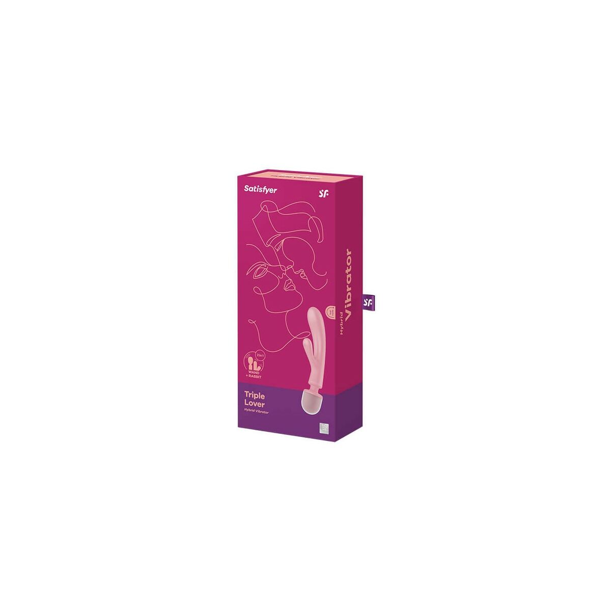 Dubbelvibrator Dual Stimulation Vibe Satisfyer Triple Lover Rosa - 2